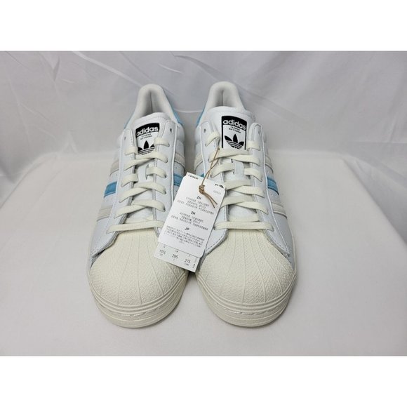 Adidas Superstar Cream White Preloved Blue Shoes Sneakers Mens Size 10.5 GZ9381 - Picture 4 of 6